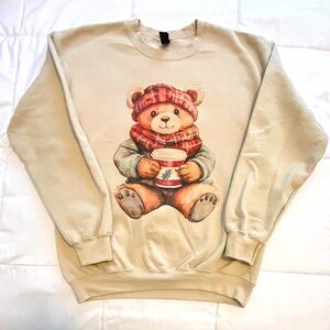 Christmas Bear Sweatshirt. Size L. NWOT